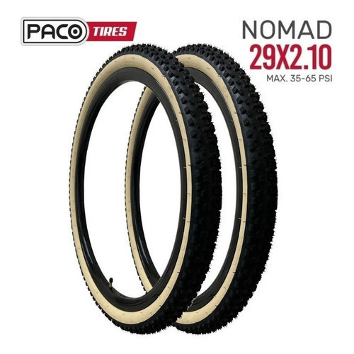 Par De Pneus Aro 29 Mtb Paco Nomad Faixa Bege 29x2.10 Bike em Oferta na Shopee