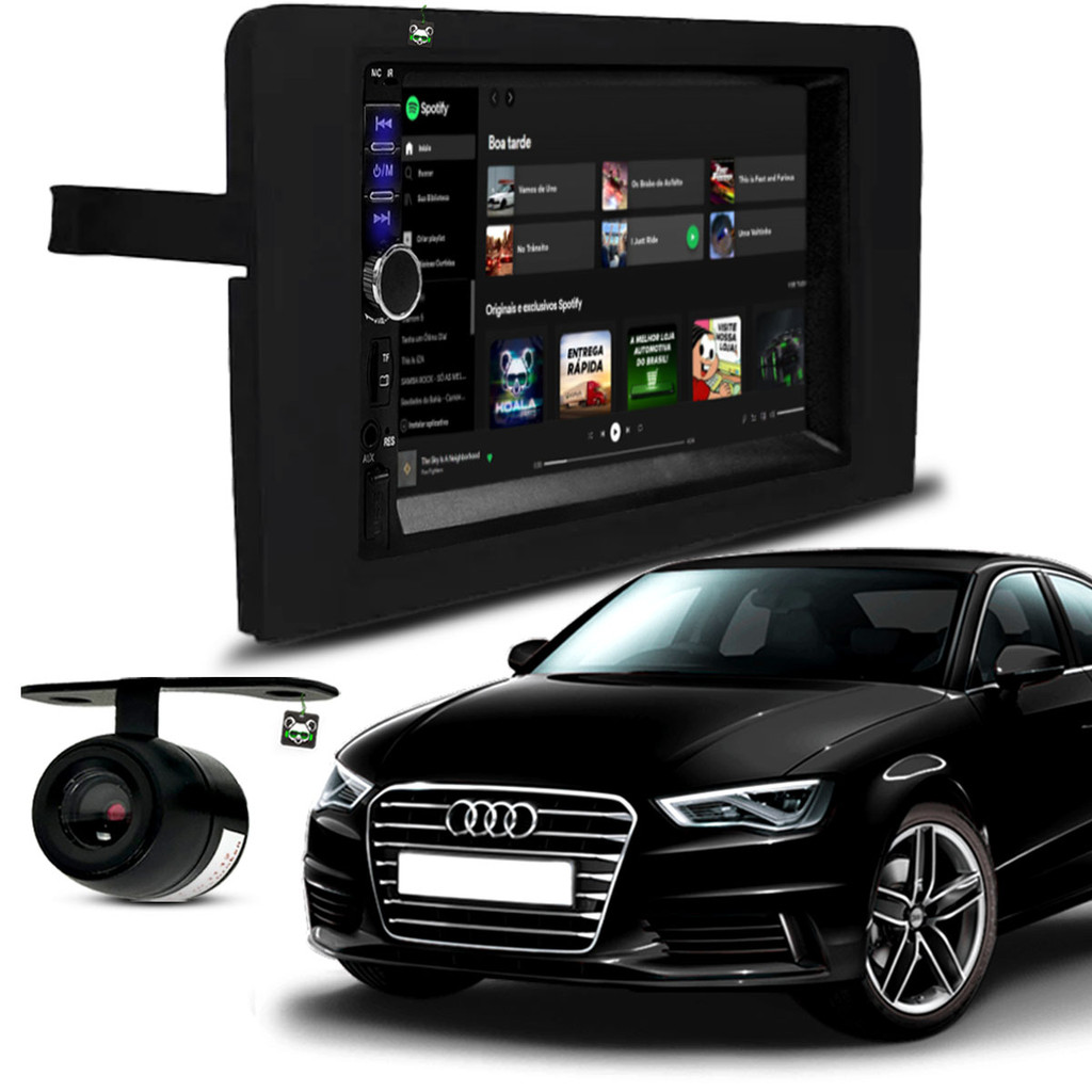 Kit Central Multimidia Espelhamento Android Ios Bluetooth 7 Pol Audi A3 2007 08 2009 2010 2011 2012 em Oferta na Shopee