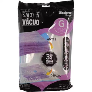 Saco a Vácuo para Organizar Roupas 70 x 100 SV-03 WESTERN em Oferta na Shopee