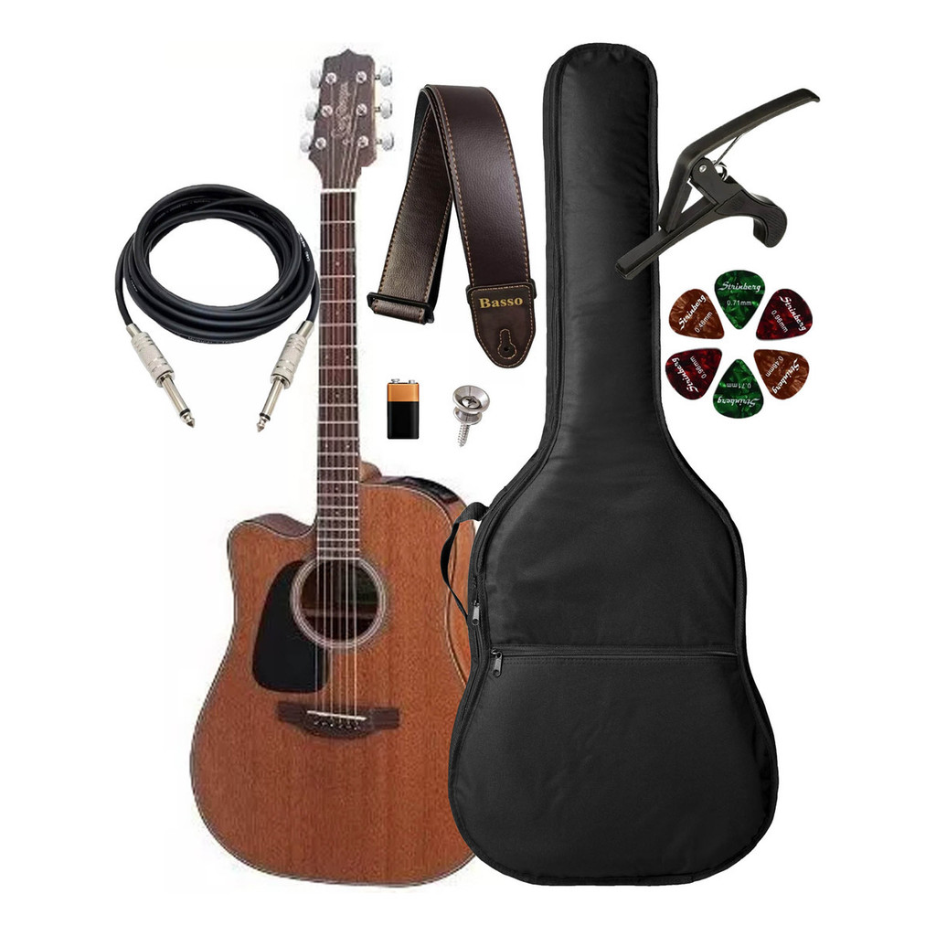 Violão El Takamine Gd11 Mce Folk Mgs Canhotos Capa Luxo/ Kit em Oferta na Shopee