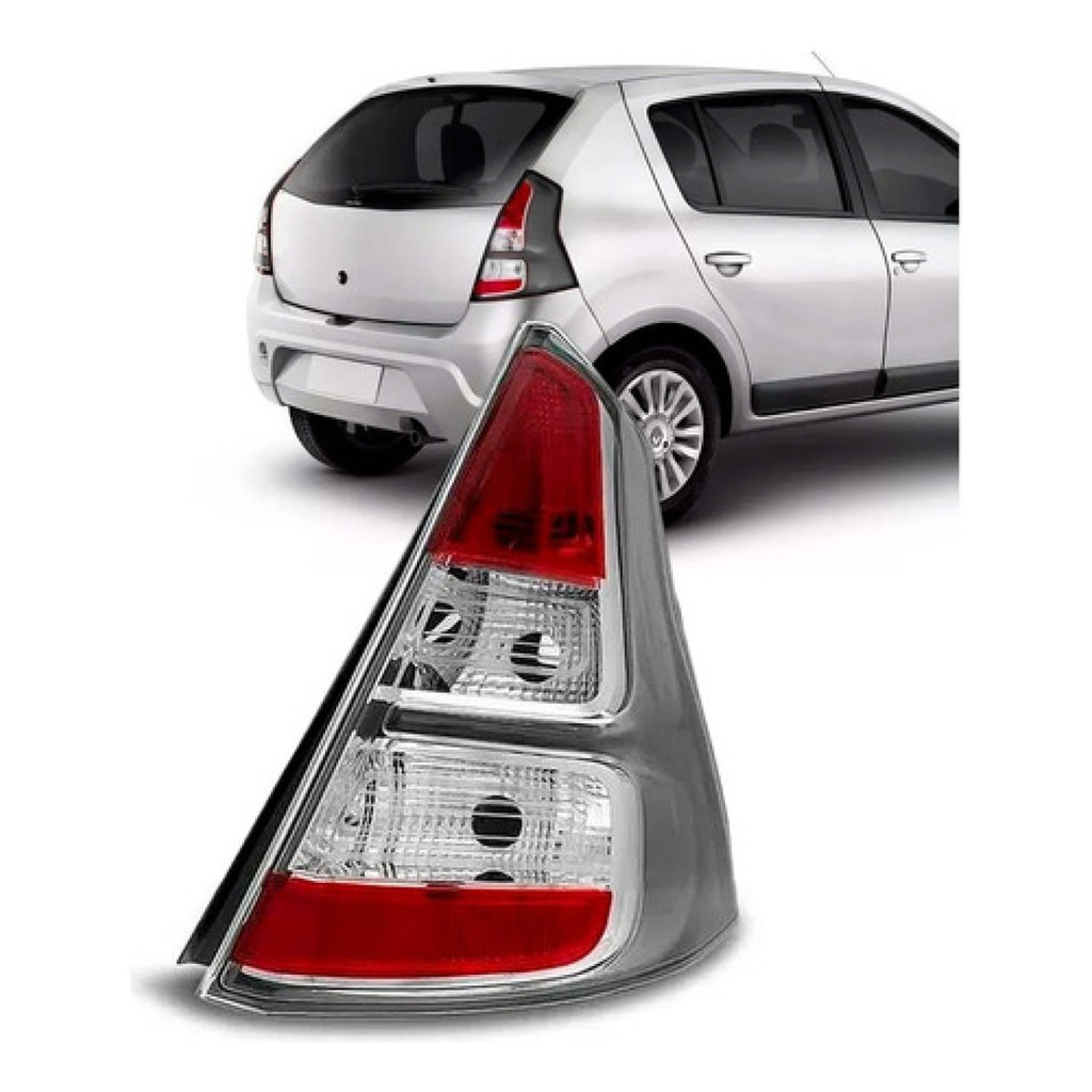 Lanterna Traseira Renault Sandero 2012 2013 2014 Borda Cinza
