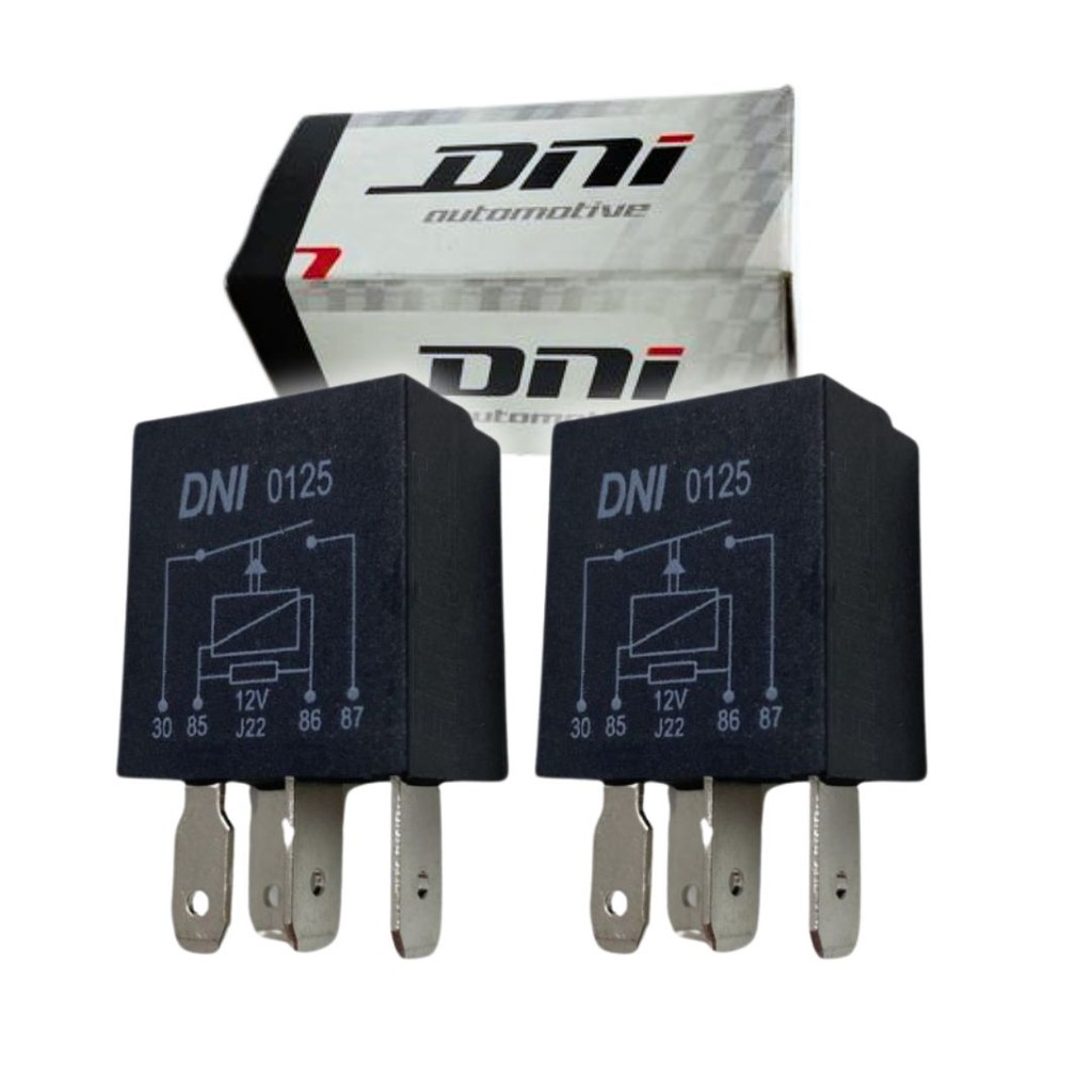 Kit 2 Mini Rele Auxiliar 12V 40 Amperes Resistor 4 Pinos Para Automóveis Universal DNI0125 em Oferta na Shopee