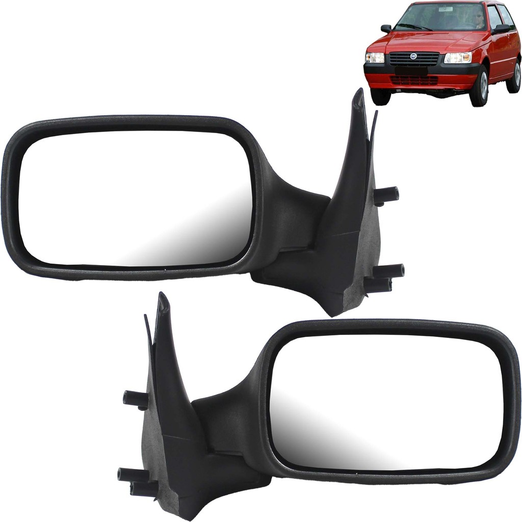 Retrovisor Uno Fire 2 Portas 2001 a 2005 Sem Controle