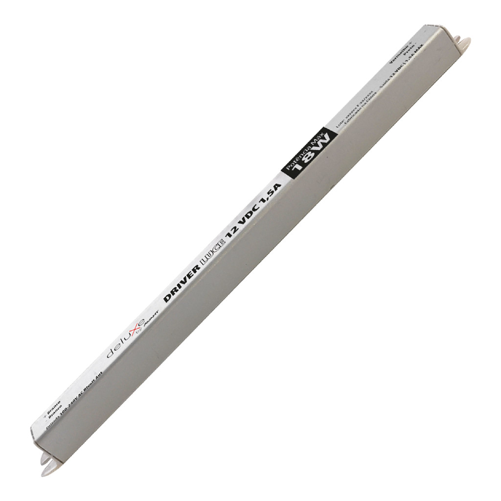 Fonte Driver Slim 12v 18w 1,5a Fita Led Perfil Led Bivolt