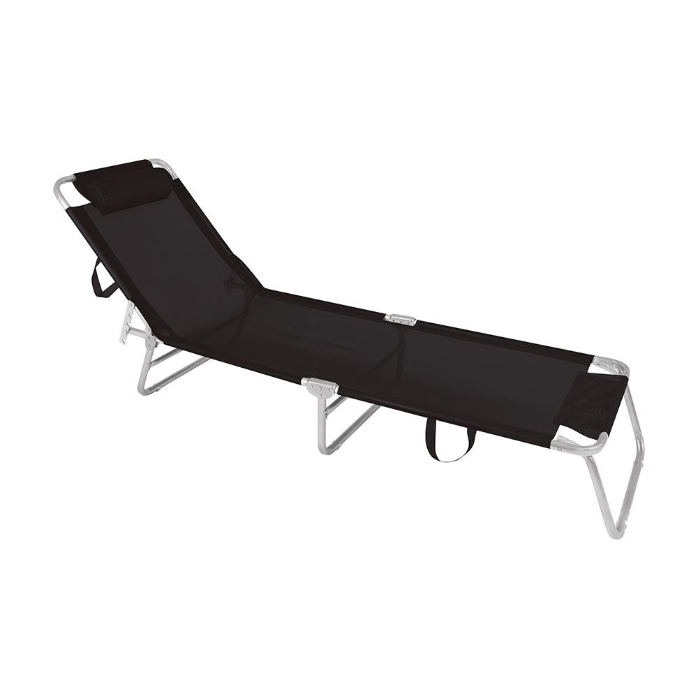Cadeira Espreguiçadeira Mor Alumínio Preto - 2705 em Oferta na Shopee