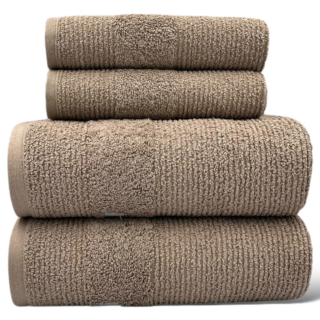 Jogo de Toalhas Gigante / Banhão 4 Peças Maria Tereza - Bege - (02 Banho + 02 Rosto) - LMpeter em Oferta na Shopee