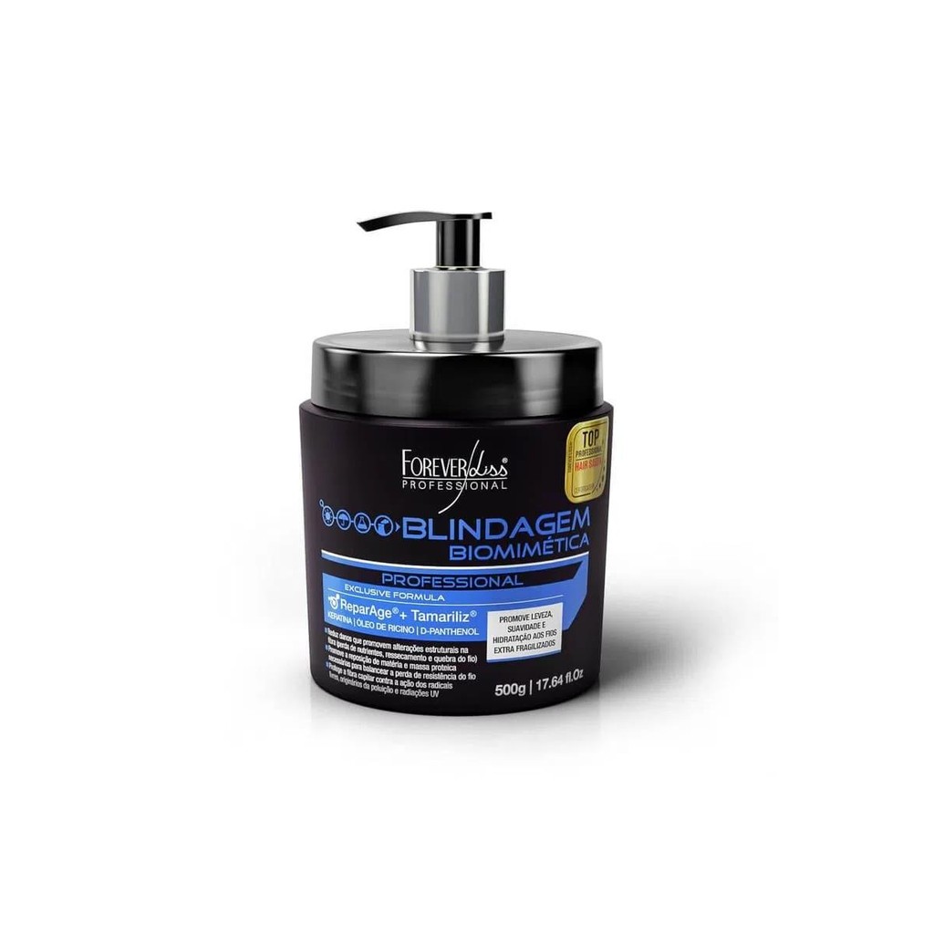 Forever Liss Blindagem Biomimética Capilar 500g em Oferta na Shopee
