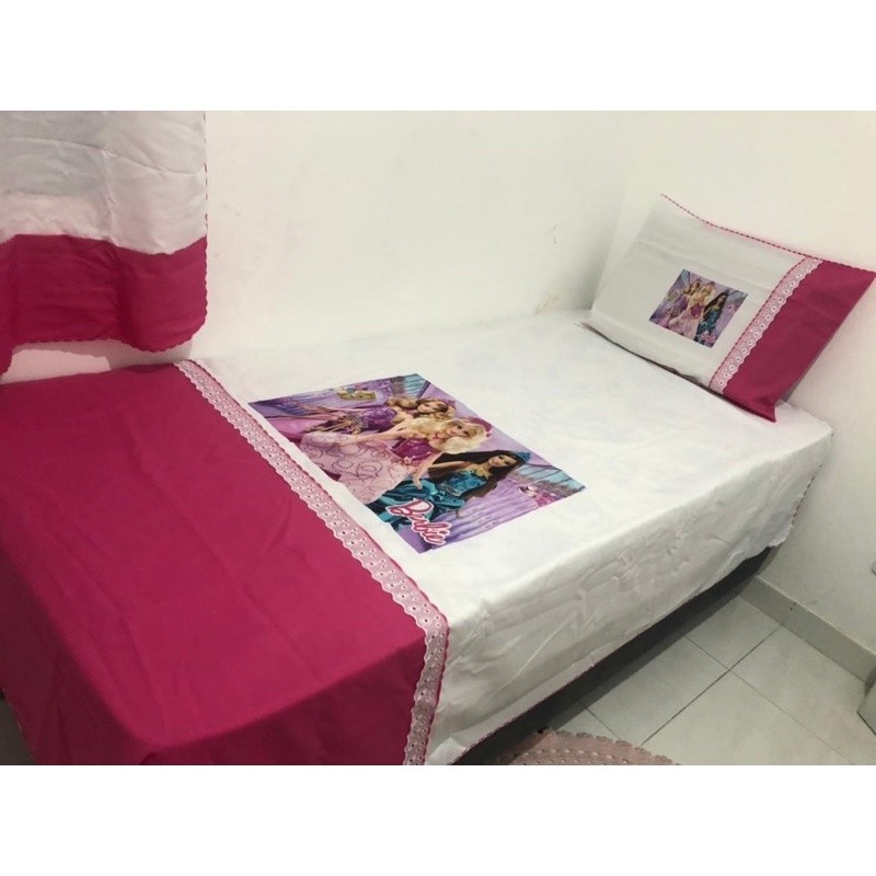 lençol infantil solteiro com fronha  2 pcs estampado