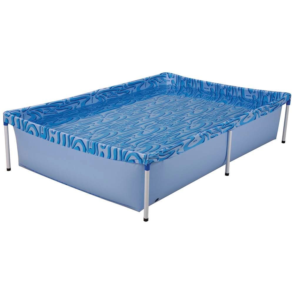 Piscina Estrutural Armação Retangular Infantil 1000L PVC Mor em Oferta na Shopee