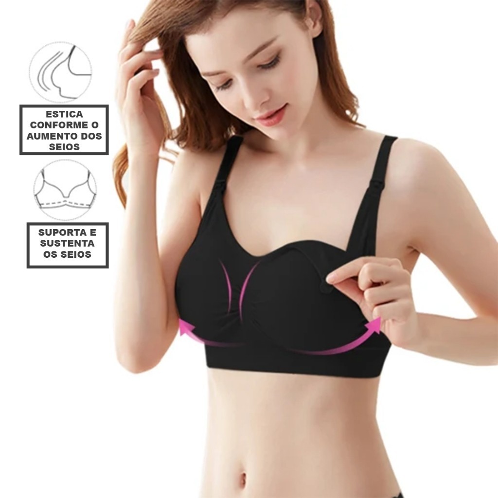Sutia Amamentação Reforçado Lingerie Roupa Maternidade Renda Sem Bojo Gestante Pós Parto em Oferta na Shopee