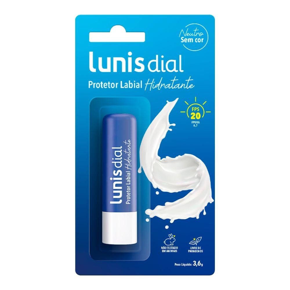 PROTETOR LABIAL LUNIS DIAL 3,6GR FPS20 NEUTRO em Oferta na Shopee