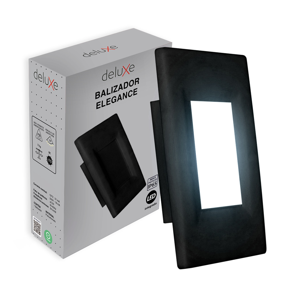 Balizador led Elegance 4x2 2w 6500K 110v/220v Ip65 Pf Deluxe em Oferta na Shopee