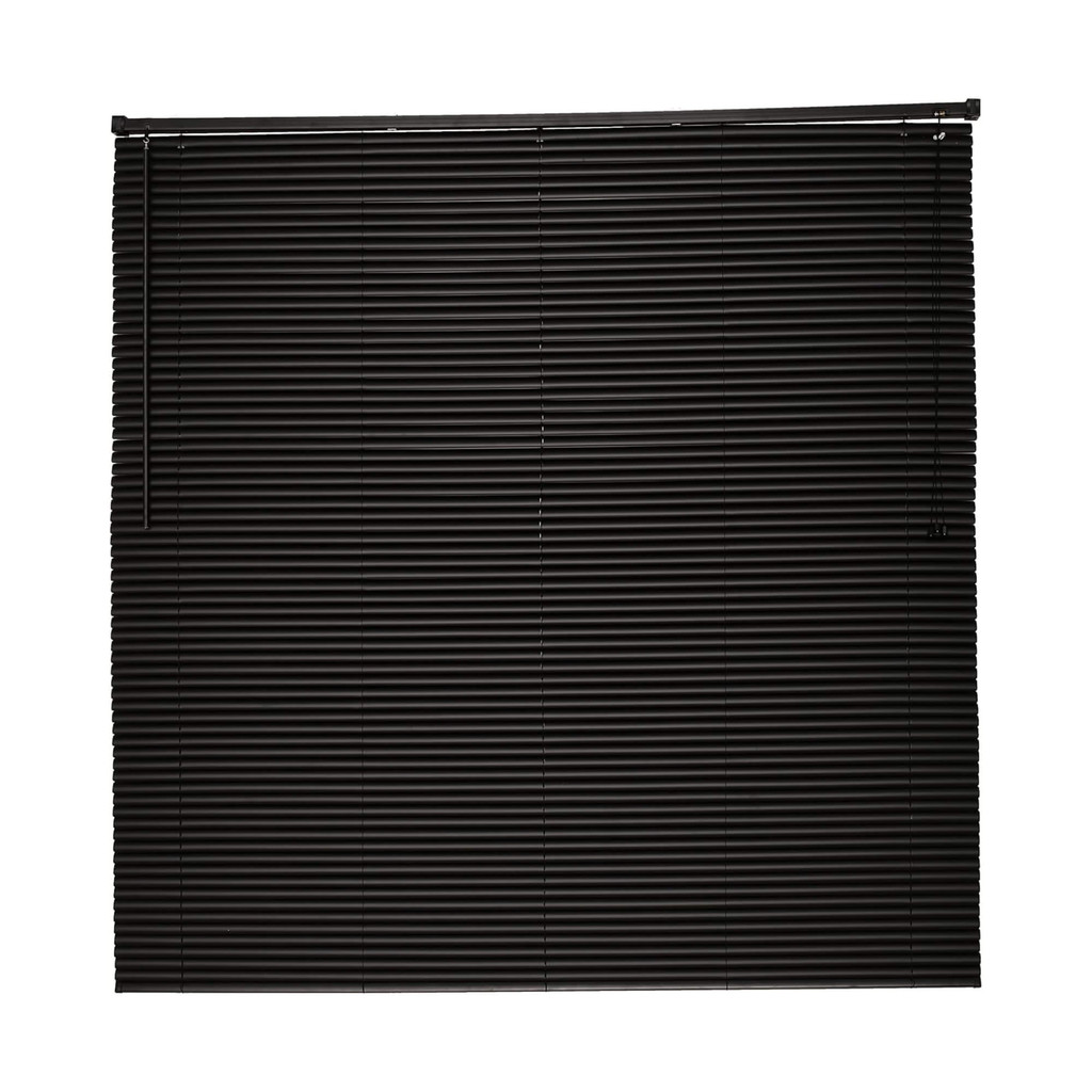 Persiana Horizontal PVC 25mm 120x130cm (LxA) na cor Preta para Janela Conthey Evolux - D148033C
