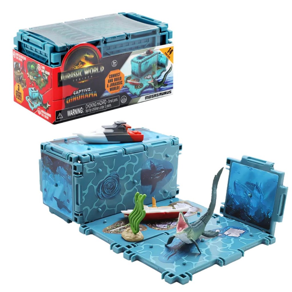 Jurassic World Rebirth Captivz Dinorama Mosasaurus - Fun em Oferta na Shopee