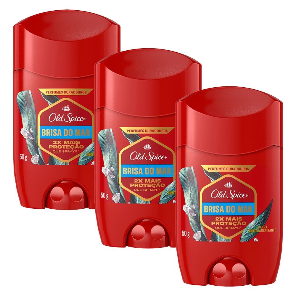 Kit 3 Desodorante em Barra Old Spice Proteção Épica Mar Profundo 50g em Oferta na Shopee