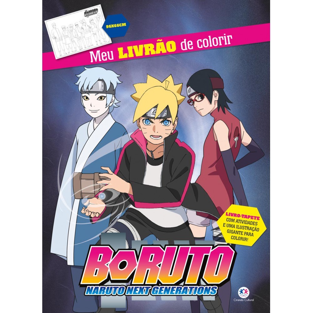 Livro Livro tapete Boruto - Meu livrão de colorir em Oferta na Shopee