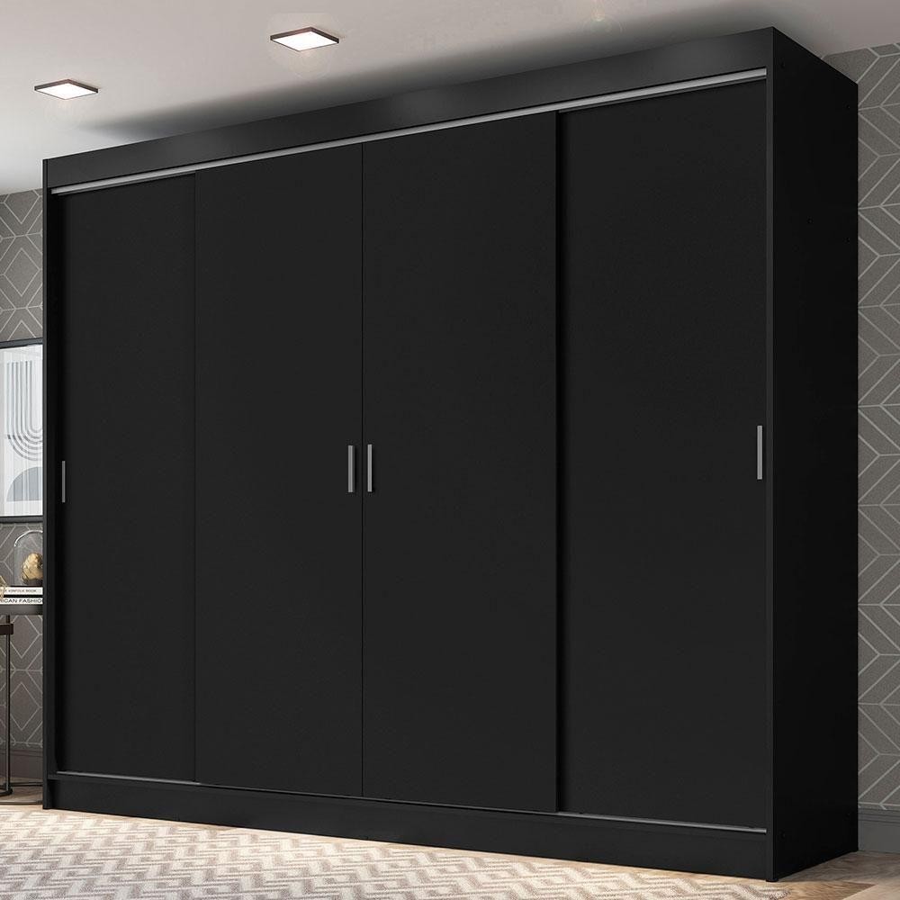 Guarda-roupa Casal Austin 4 Portas Correr 3 Gavetas Madesa