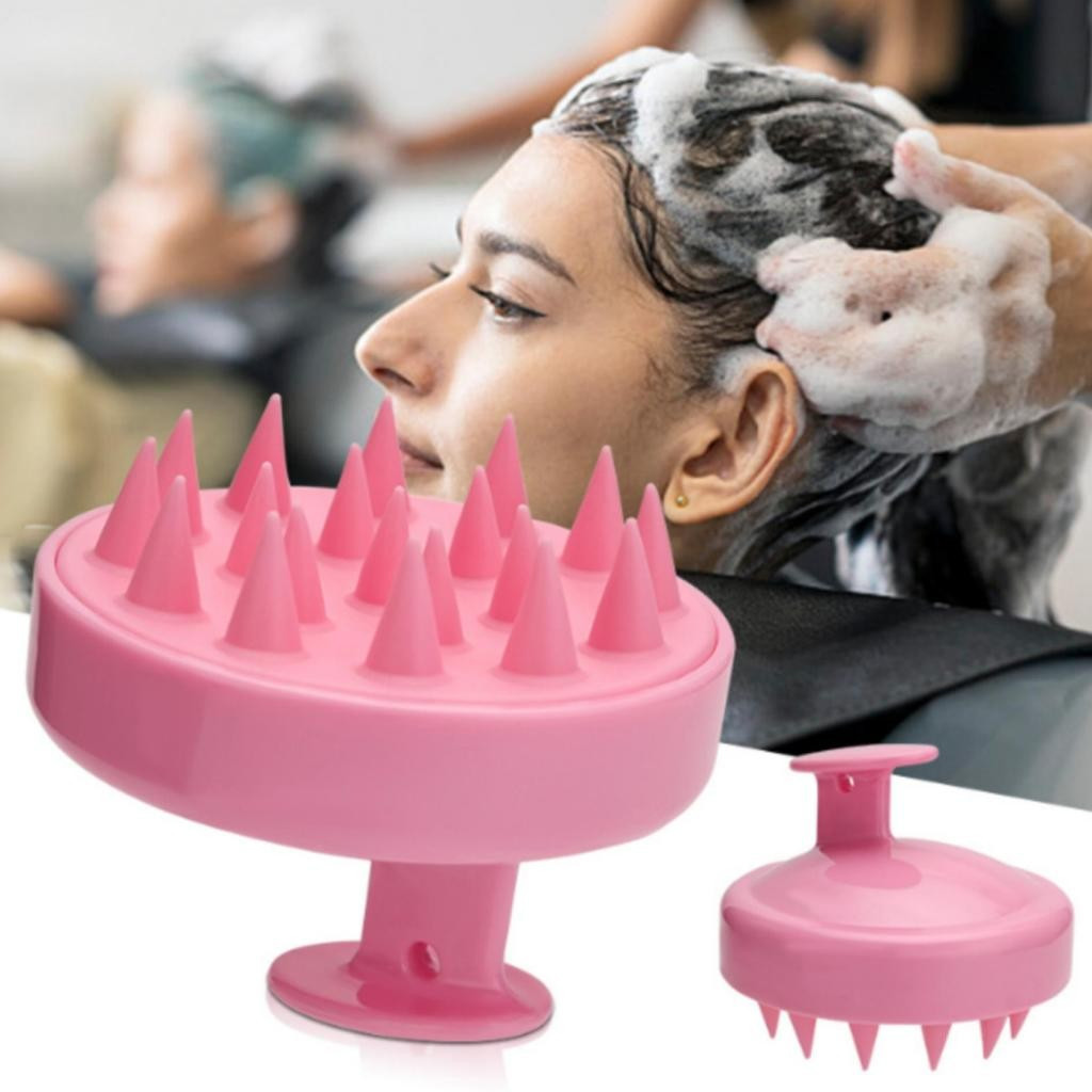 Massageador De Couro Cabeludo Shampoo Escova De Silicone Macio Escova de Lavar Cabelo Capilar Espuma em Oferta na Shopee