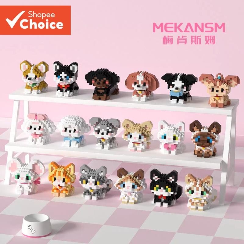Kit De Blocos De Construção Criativos Meikensm-Conjunto De Enfeites Para Animais De Estimação DIY Com Figuras De , Dormi