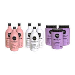 Combo Familia Kit SOS Hidratação Turbinado com Máscara Bio-Reconstrução Salon Line