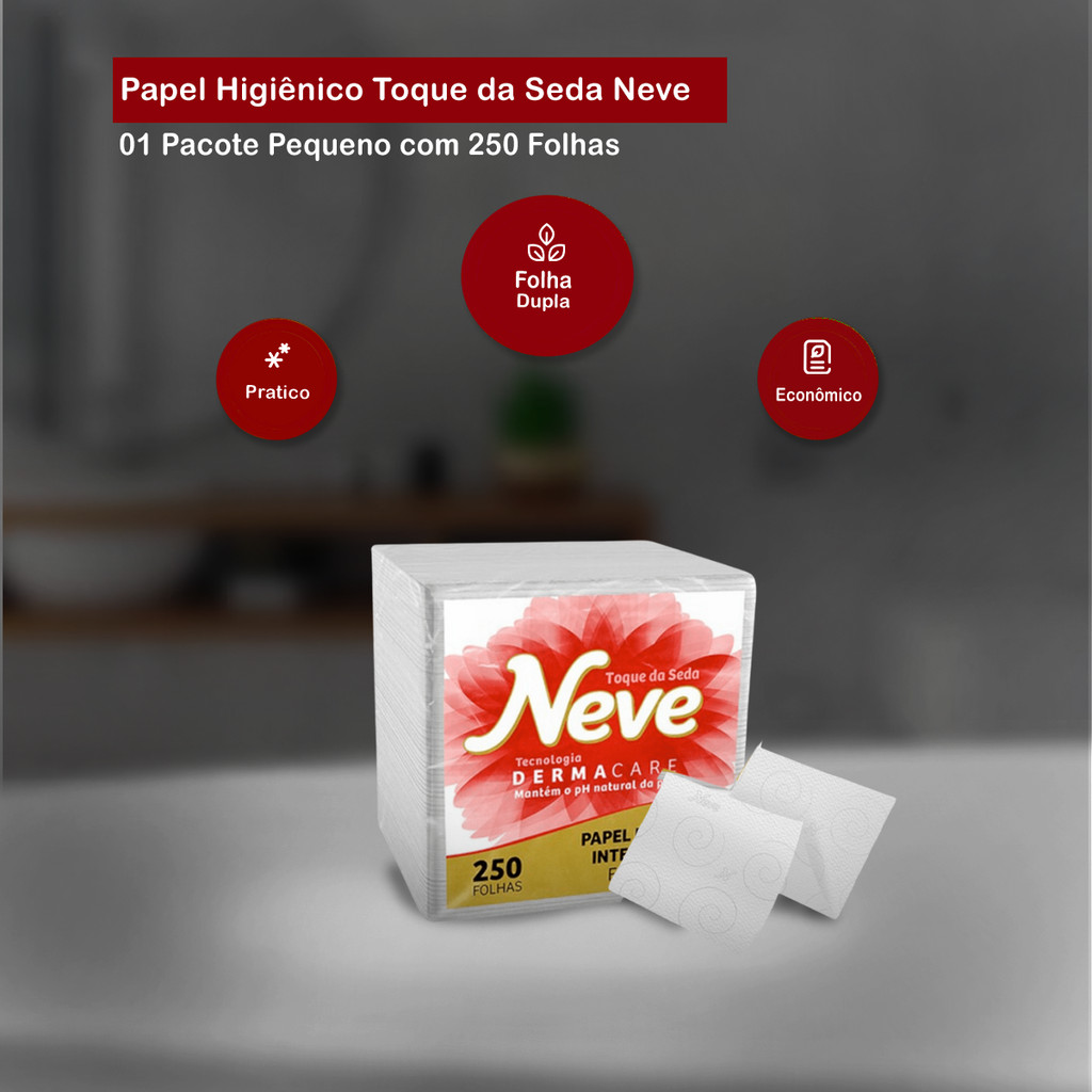 Papel Higiênico Interfolhado Folha Dupla com 250 unidades Neve · foto 2
