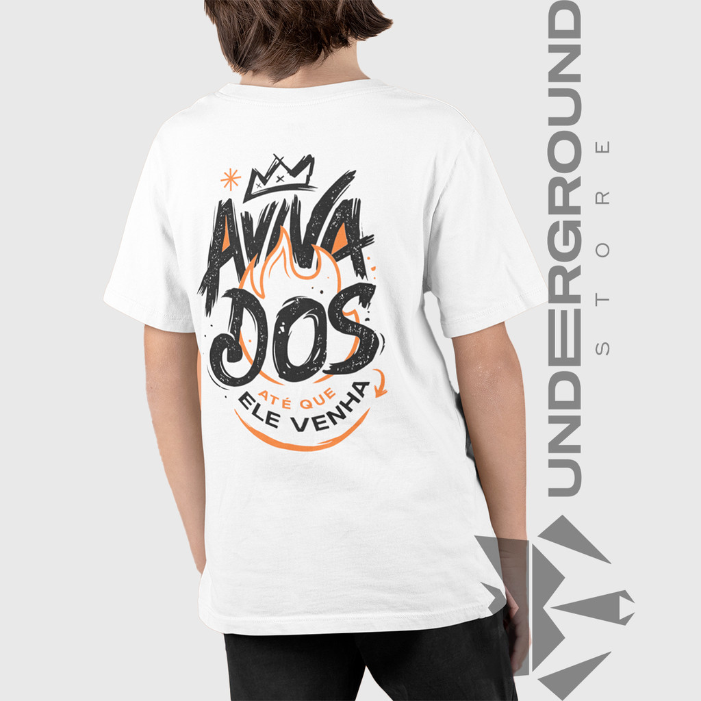 Camisa Camiseta Cristã Infantil Juvenil Avivados Camisa Unissex 100% Algodão em Oferta na Shopee