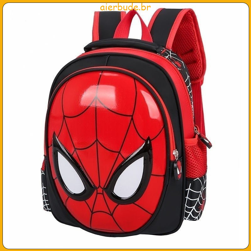 Mochila Escolar de Jardim de Infância 3D do Homem-Aranha para Crianças Preto/Azul 9UBZ NXWB em Oferta na Shopee