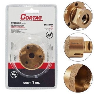 Broca Serra Copo Diamantada 51mm para Perfurar Granito, Mármore, Cerâmica - Cortag em Oferta na Shopee