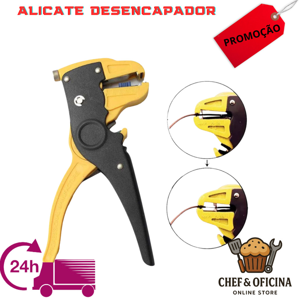 Alicate Profissional Desencapador Automático: Cortador de Fios Universal e Decapador