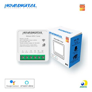 Mini Módulo Inteligente Wi-Fi NovaDigital | Casa Automática com Alexa, Google e App Tuya em Oferta na Shopee