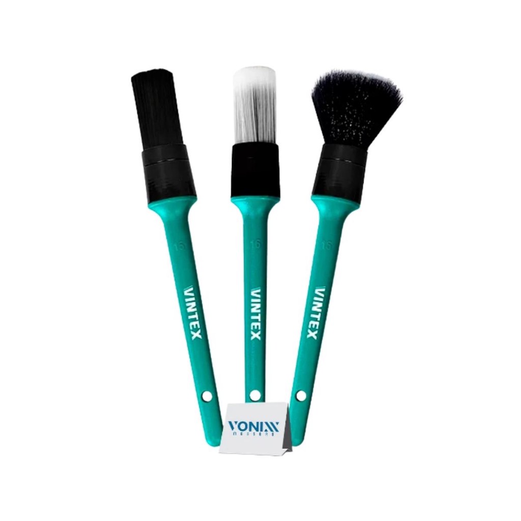 Kit De Pinceis Vintex / Vonixx Macio Medio E Super Macio Cor Verde