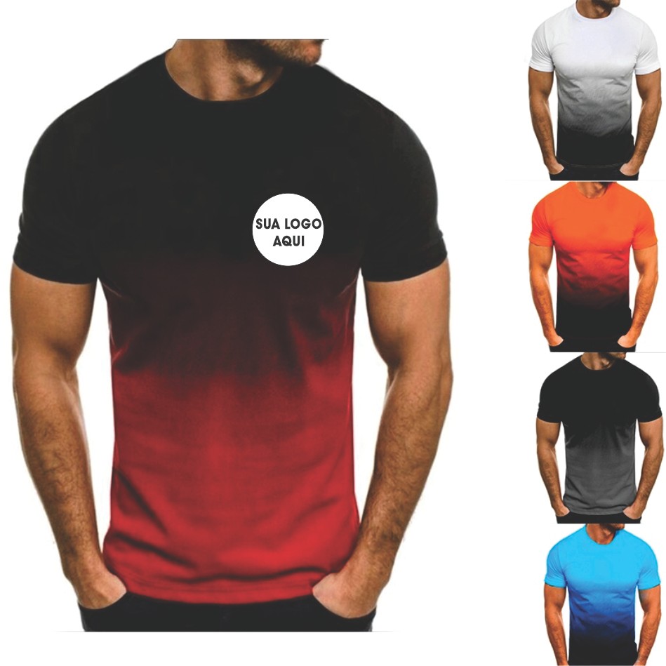 CAMISETA DEGRADE PERSONALIZADA COM A SUA LOGO em Oferta na Shopee