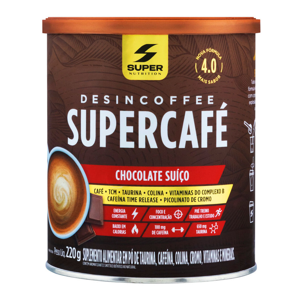 Supercafé Desincoffe Chocolate Suíço 4.0 220g - Food & Beverages