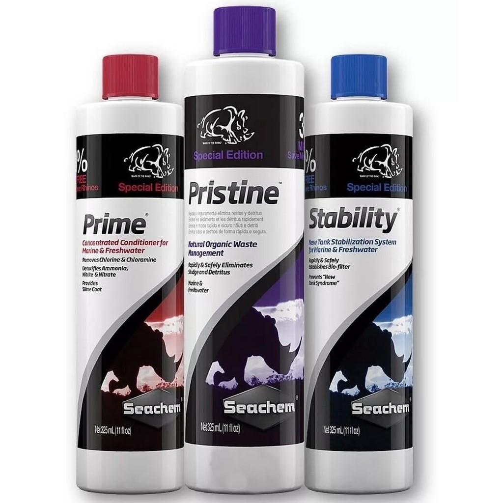 Kit Seachem Prime, Stability, Pristine De 325ml