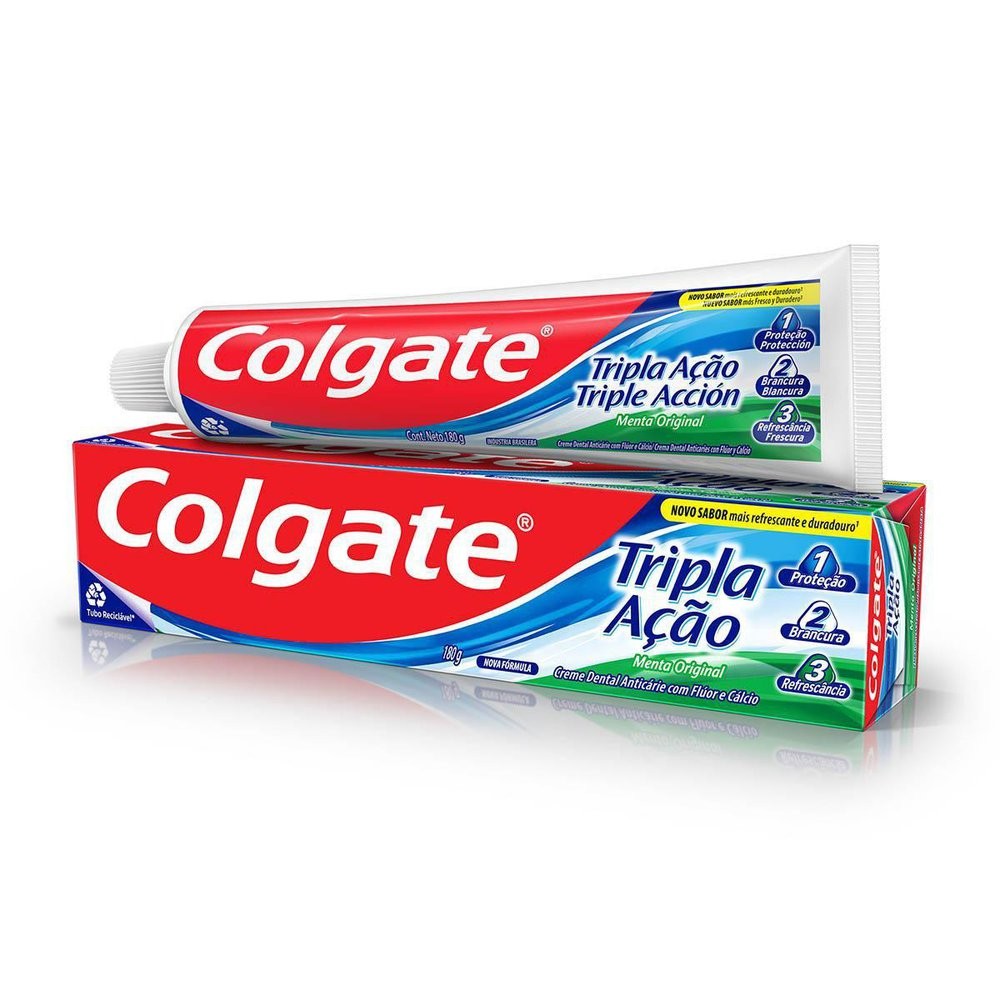 Creme Dental Colgate Tripla Ação Menta Original 180g - Health