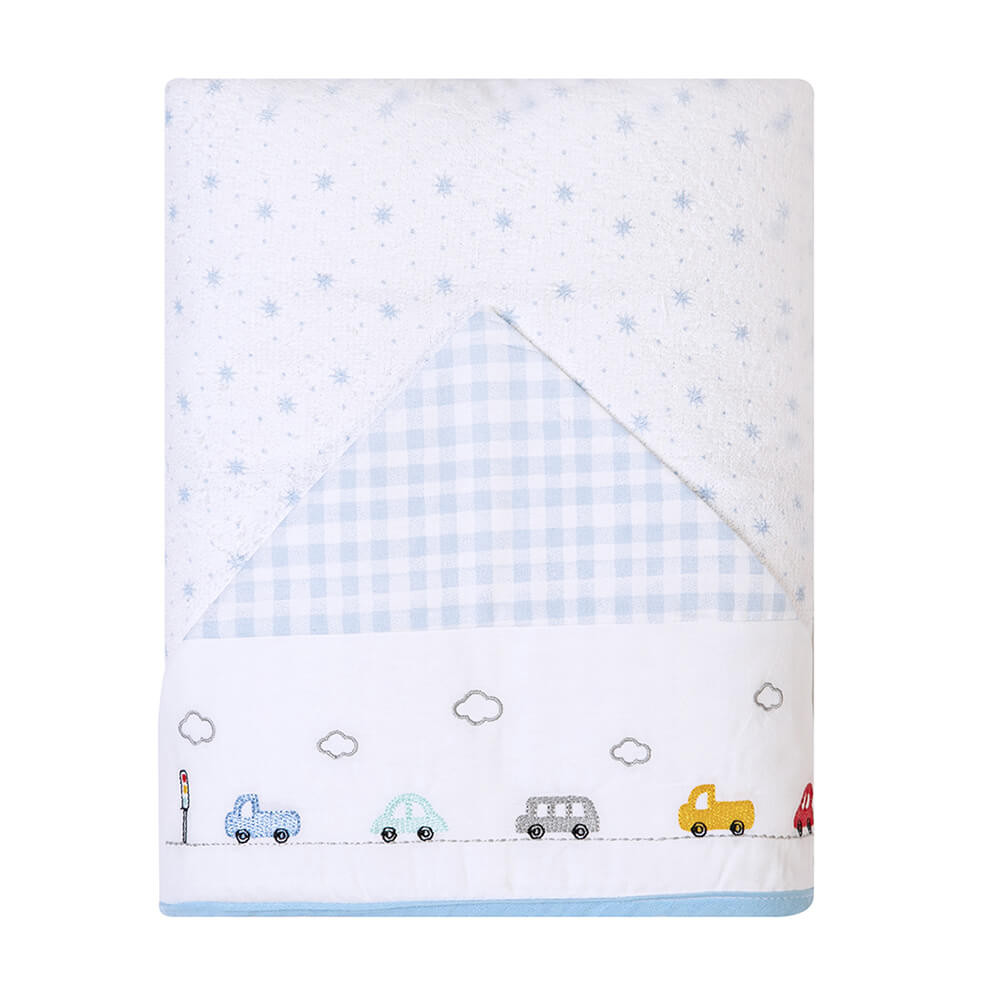 Toalha Com Capuz Bordados Papi Felpuda Carros Coloridos em Oferta na Shopee