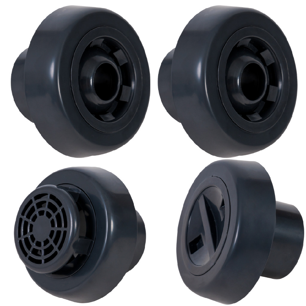 Kit 2 Retornos + 1 Aspiração + 1 Nível Piscina Alvenaria 50mm Cinza Fluidra Encaixe Direto em Oferta na Shopee