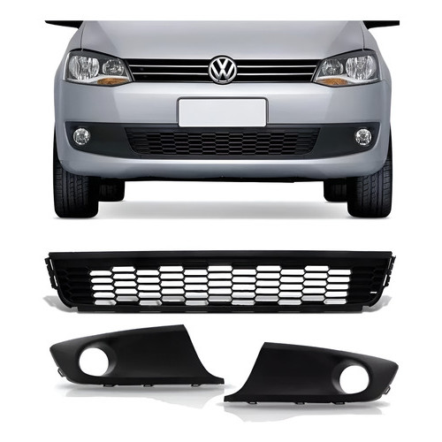 Kit Grade Parachoque Fox Spacefox 2011 2012 2013 2014 Com Furo em Oferta na Shopee