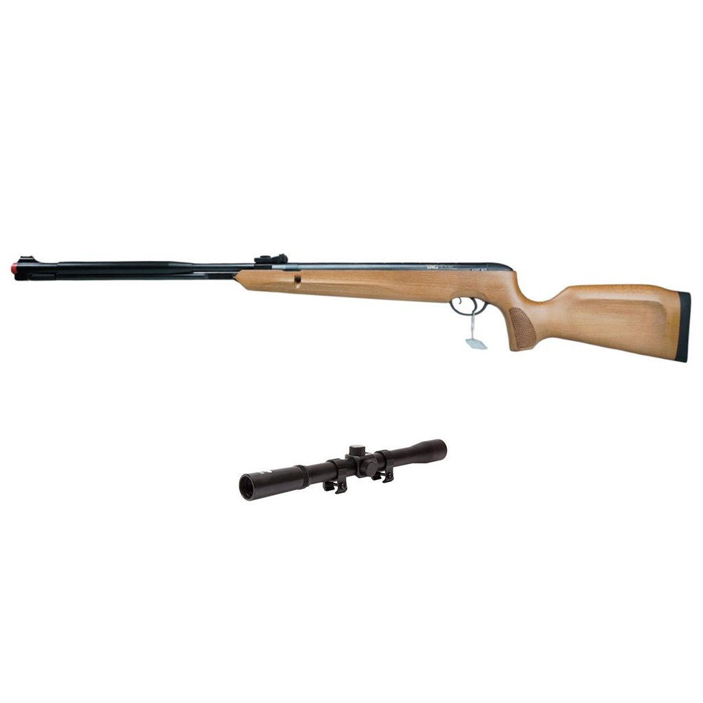 Carabina de Pressão Naja Wood 2.0 5.5mm Pistão Nitro 60kg - Tag + Luneta 4x20 em Oferta na Shopee