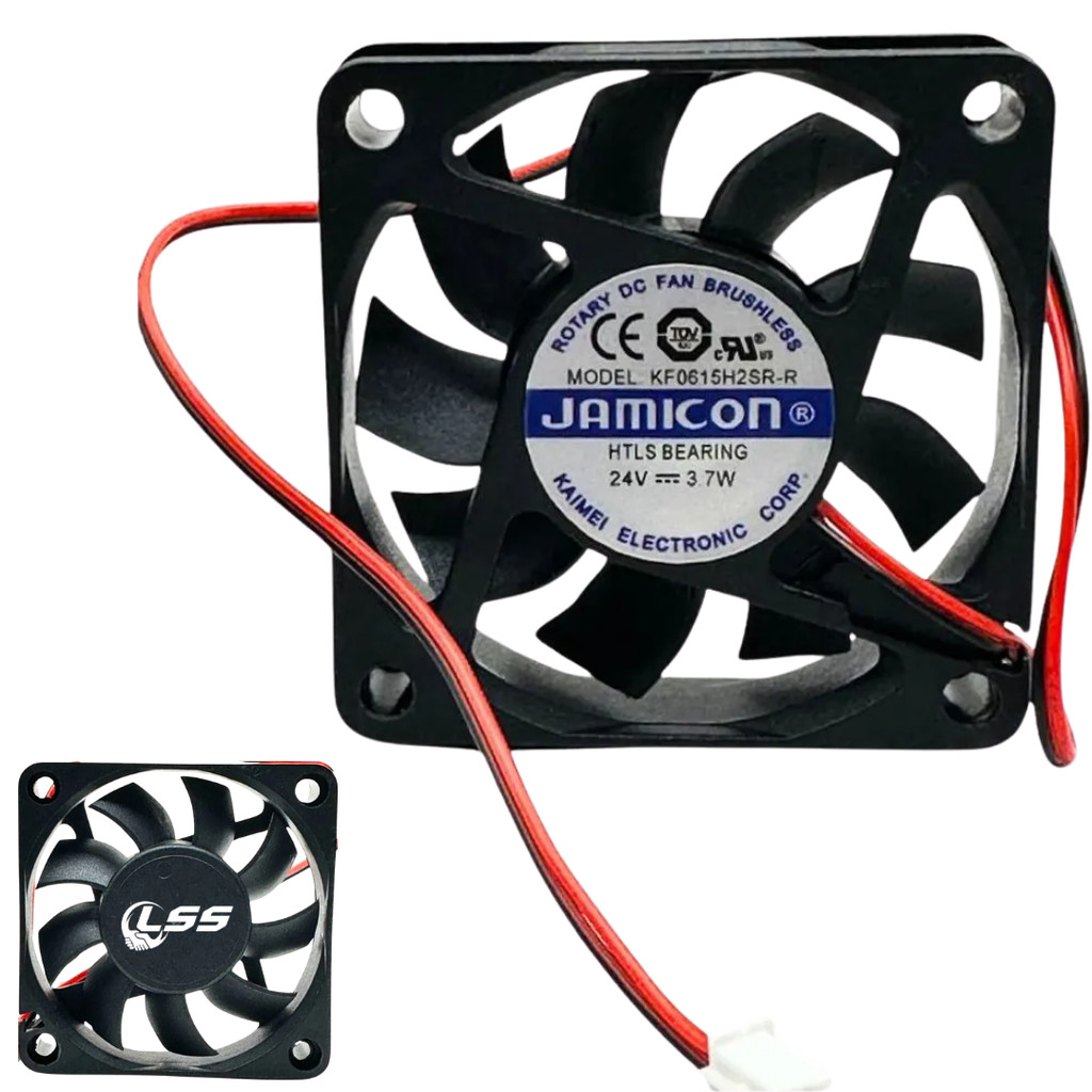 Micro Ventilador Cooler 60x60x15mm 6x6x1,5cm 24v Kf0615h2sr-r Jamicon Fan Projeto Industria Eletrica