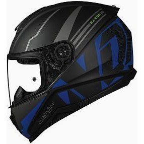 NORISK FAB CAPACETE RAZOR FULL MATTE BLACK/BLUE FECHADO INTEGRAL MOTOCILCISTA SPORT MASCULINO FEMININO PRETO AZUL FOSCO