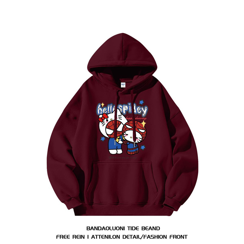 Inverno Novo Solto Americano High Street Estilo Hip Hop Cartoon Impresso Hoodie