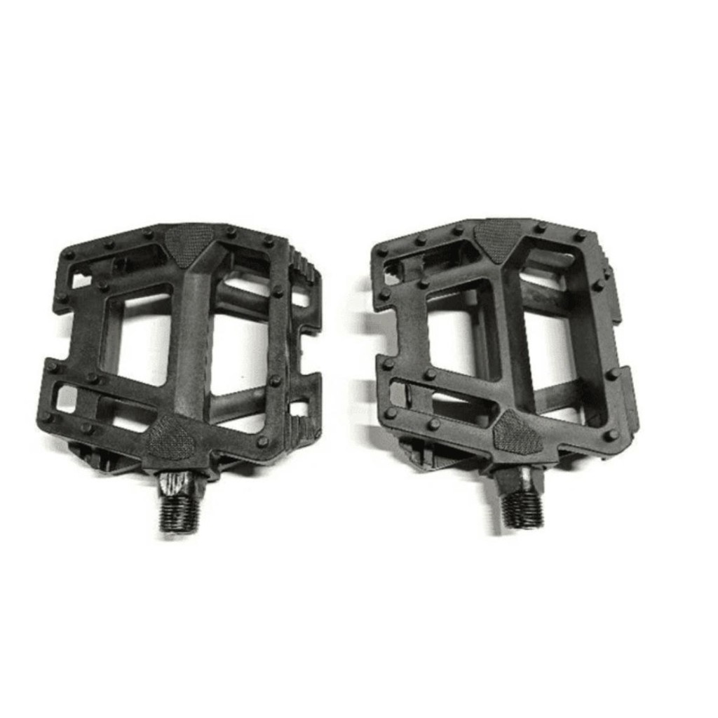 PEDAL MTB FREERIDE NYLON PRETO 1/2 ROSCA FINA COM ESPERA BICICLETA Aro 20 24 26
