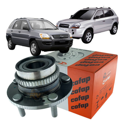 Cubo Roda Traseiro Rolamento ABS Cofap Tucson Sportage 2.0 2005 2006 2007 2008 2009 2010 2011 a 2017 em Oferta na Shopee