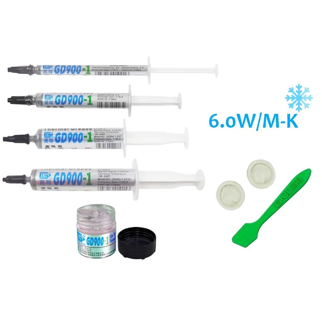 Pasta Térmica Gd900-1 6.0W/mk 1g 3g 7g 15g 30g Para Videogame Placas de vídeo Computador Notebook