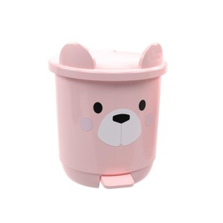 Lixeira 6,5 L com Pedal Lúdica Enxoval Bear Rosa Plasútil em Oferta na Shopee
