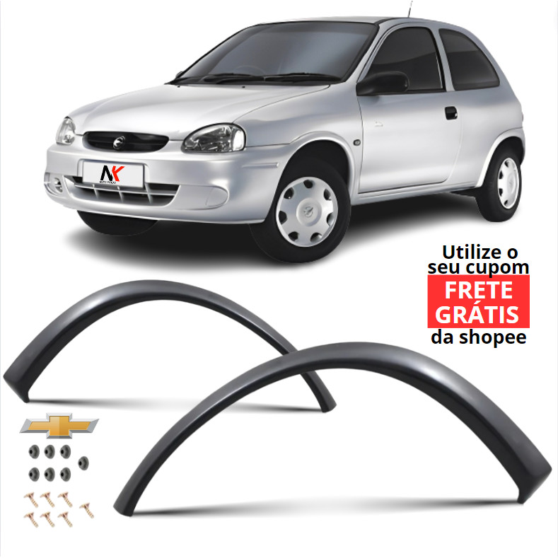 Par/Un Moldura Paralama Dianteiro Corsa Classic 94 95 96 97 98 99 2000 á 2010 Liso em Oferta na Shopee
