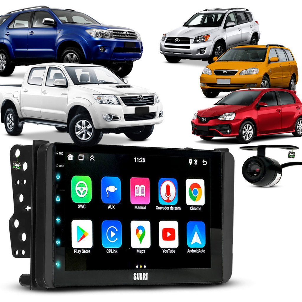 Kit Multimidia Android 7 Pol Etios 2012 A 17 18 19 2020 2021