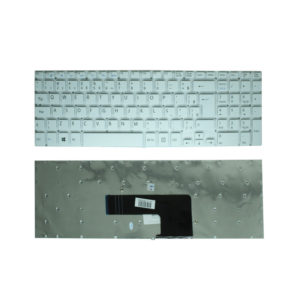 TECLADO PARA NOTEBOOK SVF15 152C29X VJF153F11X SVF15213CBW VAIO FIT 15E BRANCO