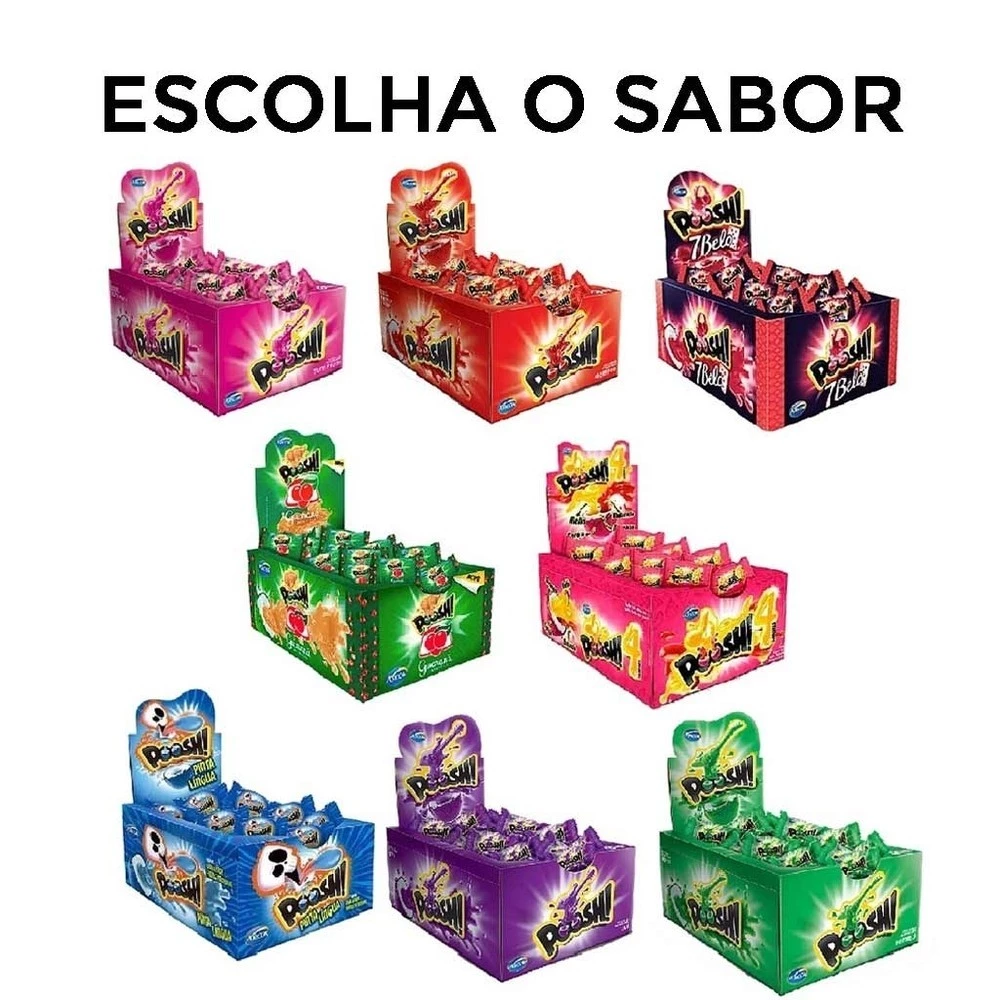 Chiclete Poosh Escolha o Sabor c/40 - Arcor